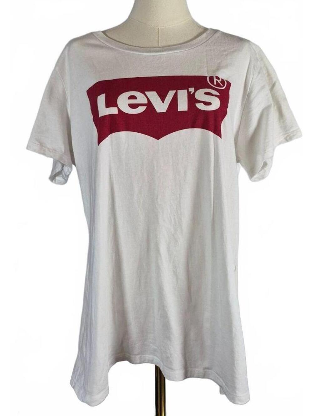 Levi’s White Batwing Logo Tee 1X
